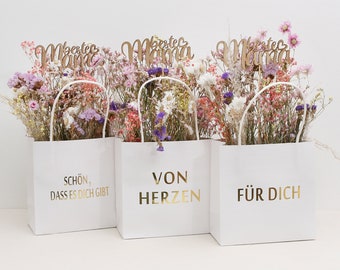 Best mom bag white series spring feelings, dried bouquet, dried flowers, dried flowers, Valentine's Day