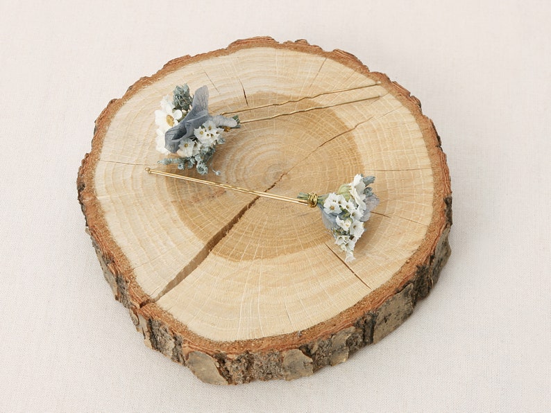 Hairpin made from real dried flowers from the Grays series available in 2 sizes maxi letter image 4