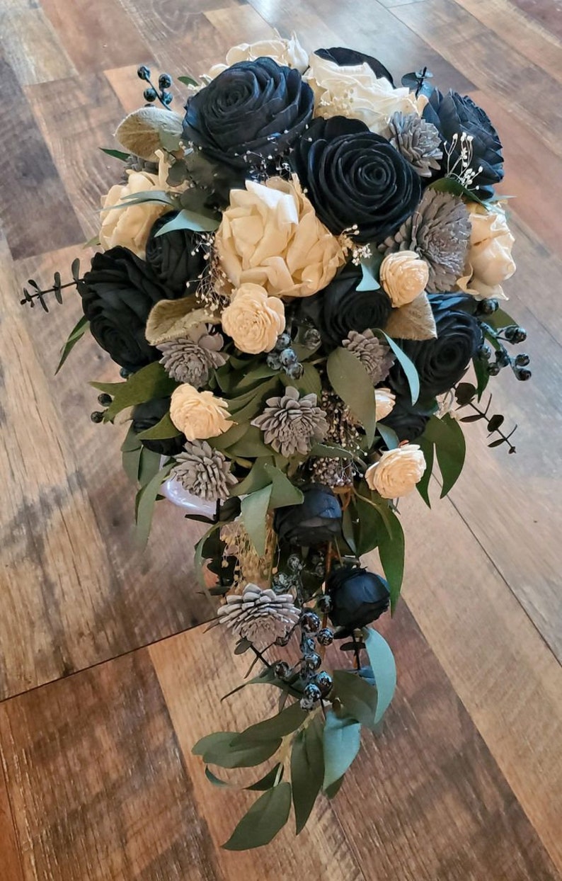 18PC Dusty Blue and Navy Wedding Flower Set Dusty Blue Bridal - Etsy