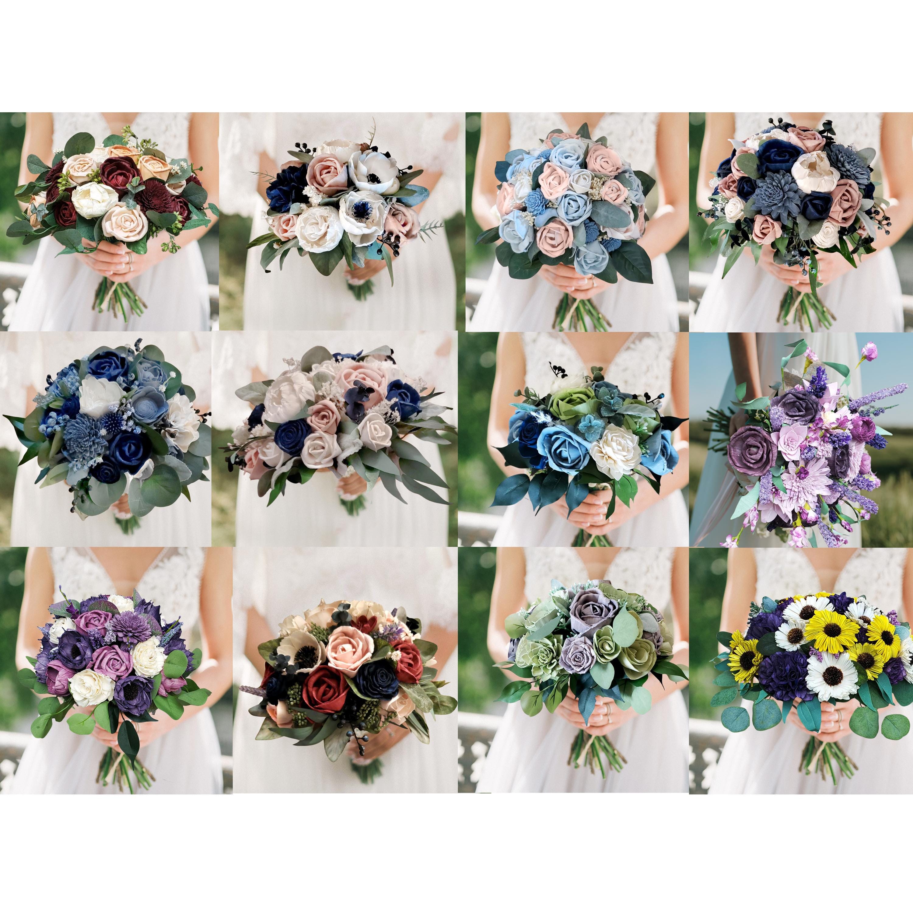 Custom Sola Wood Bridal Bouquet