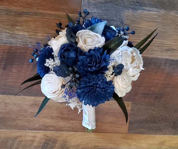 Navy blue and white wedding deals