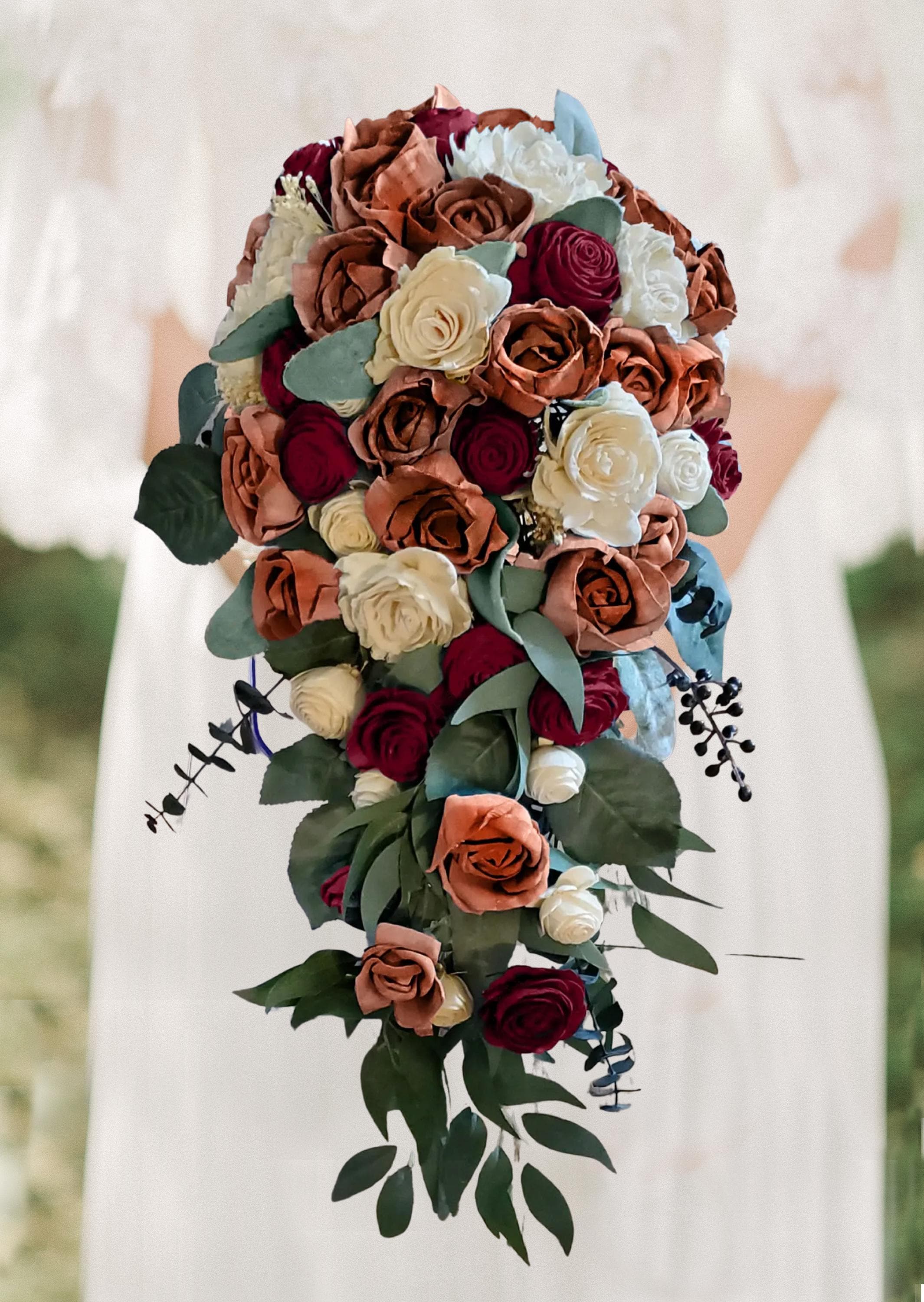 Burnt Orange Sola Wood Bouquet