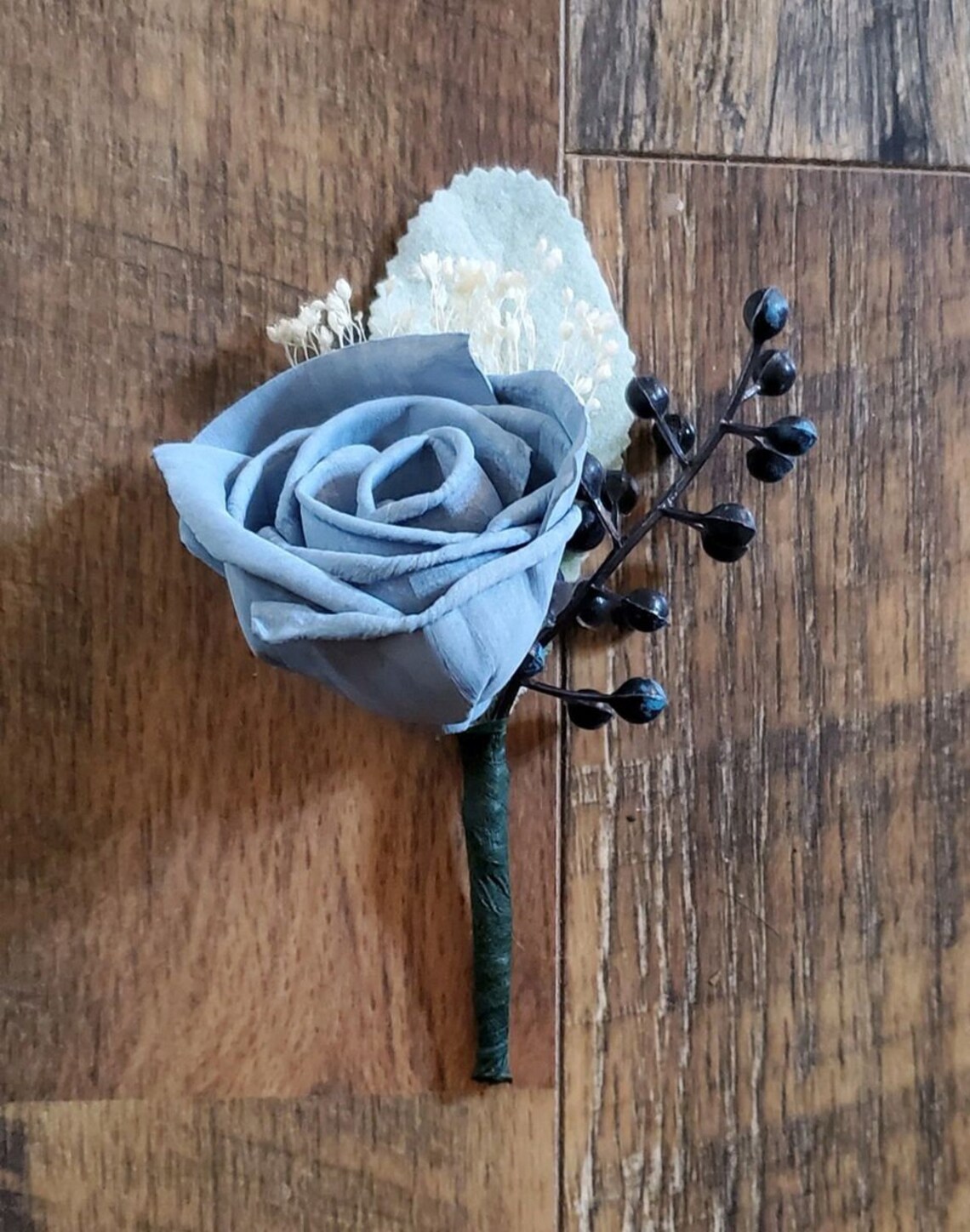 8PC Dusty Blue Navy Sola Wood Wedding Party Flower Set Dusty Etsy