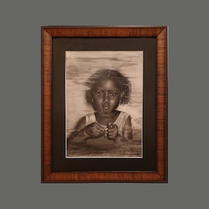 Art, Wall art, Wall decor, Original drawing of a girl, Original realistic artwork, Contemporary painting, framed artwork.