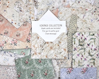 Assorted Mini Envelopes / Blank Cards / Gift Cards and Envelopes / Mini Envelopes /   Patterned Envelopes / Favors Hand made