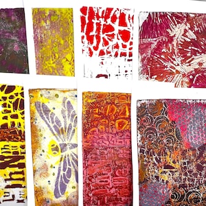 Gel Prints, Gelli prints, Monotype, Collage papers, Scrap booking, Journals, Junk journals, Art Journals, Cards