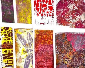 Gelafdrukken, gelafdrukken, collagepapier, scrapbookingateliers, tijdschriften, rommeltijdschriften,