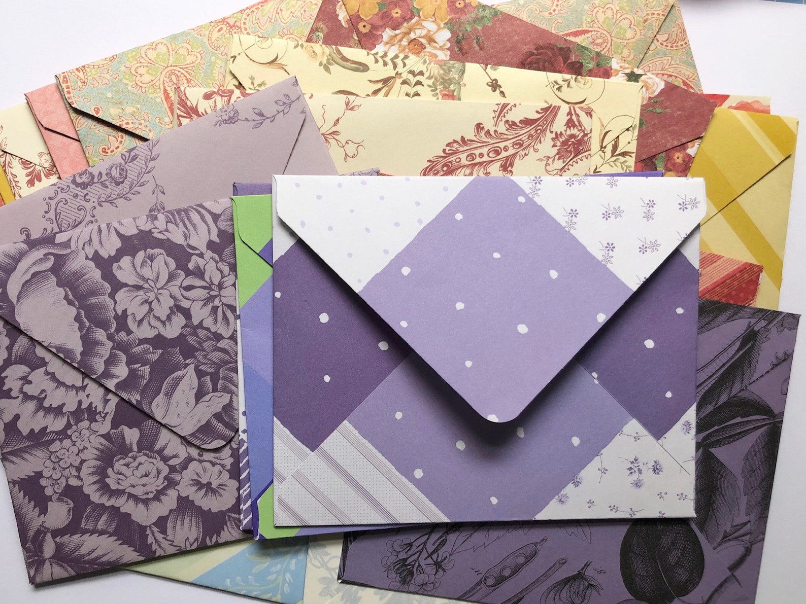 Hand Made Assorted Patterned Envelopes 3 Sizes - Etsy