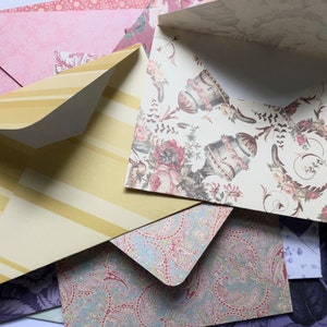 Hand made Assorted patterned envelopes 3 sizes