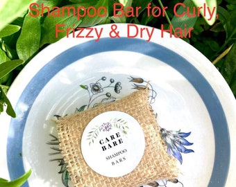 Shampoo Bar for Curly, Frizzy and Dry hair, Sulfate free. The Perfect letter box gift, Natural Shampoo, Handmade.