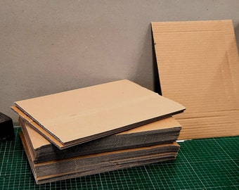 Pack of 30 recycled envelope strips, for A4 pictures or C4 mailing bags, corrugated cardboard, packaging box, print backing, protective card