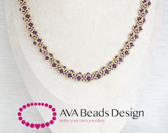 Bonbon beaded rope necklace tutorial, beaded pattern , the bonbon rope