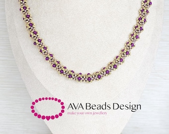 Tutorial per collana di perline Bonbon, modello RAW Netting (modello PDF)