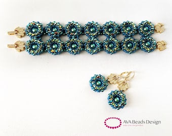 Tutorial per realizzare braccialetti e orecchini con perline, creazione di gioielli (schema PDF)