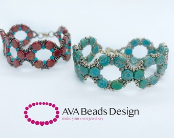 Pattern / Tutorial for making "Round Honey" bracelet.