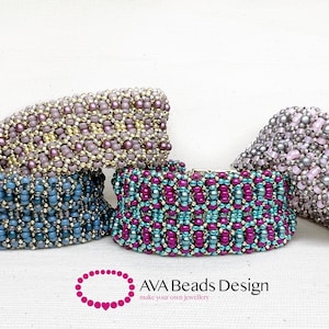 Beading tutorial, beading pattern , Bracelet tutorial ,Pearlina tutorial , Craw tutorial