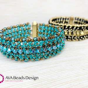 beaded bracelet tutorial, Bracelet pattern , around the world bracelet , instant download instructions