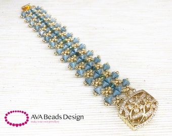 Tutorial / Pattern PDF for a Beaded bracelet Cleo hills