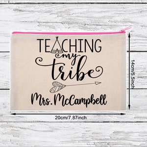 Teaching My Tribe Personalized Pencil Pouch // Pencil Case // Teacher Gift