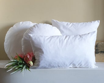 Hypoallergenic Pillow Insert, Cotton Cover, All Sizes