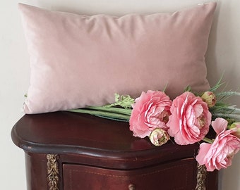Pink lumbar pillow | Etsy Pink Decor Cushion Cover | Pink pillows