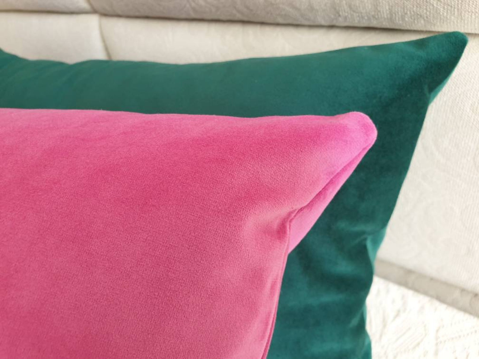 Hot Pink Pillow Covers Pink Pillow Cases Pink Velvet Etsy UK