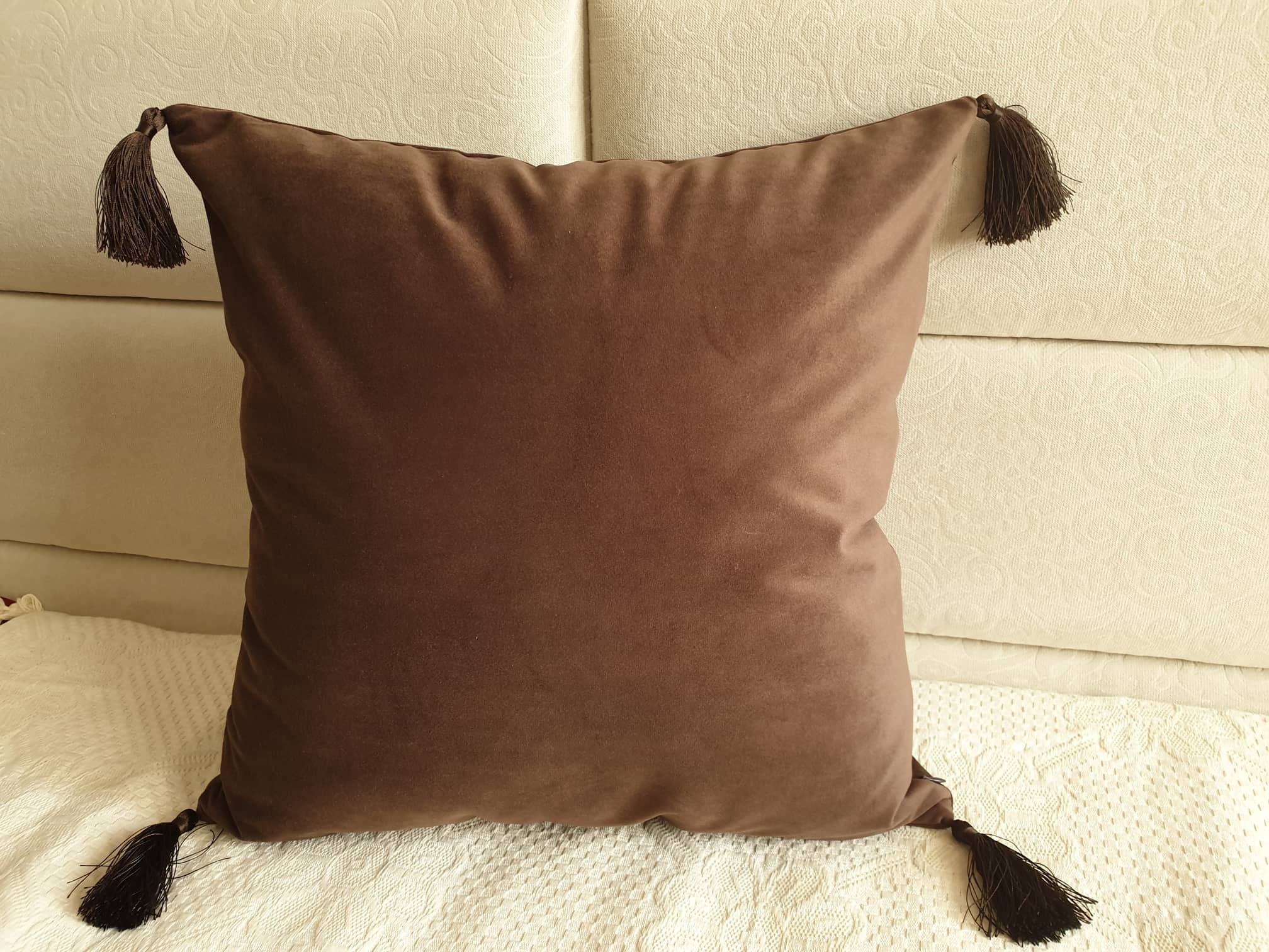 Brown Pillow Covers With Tassels Chocolate Pillow Cases Etsy