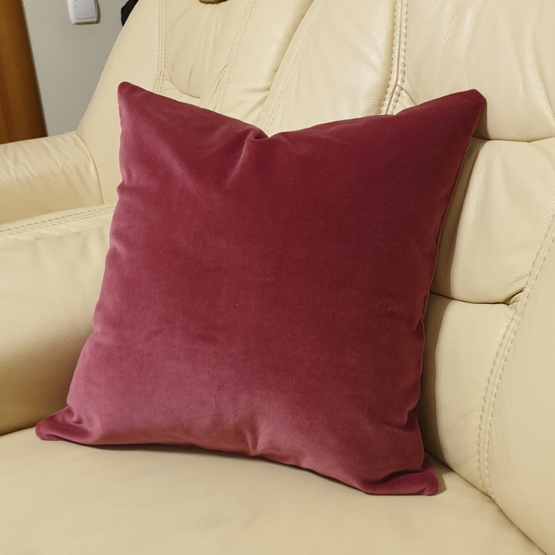 Dusty Pink Velvet Throw Pillow Rosewood Pillow Cover Rose Etsy