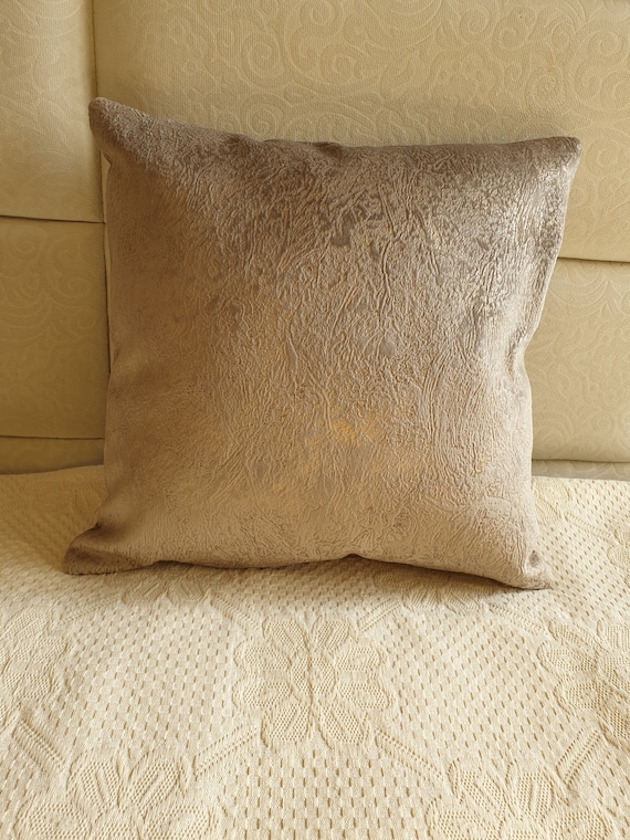 Brown Pillow Cover with Gold Texture Brown Pillow Cover with Gold Texture