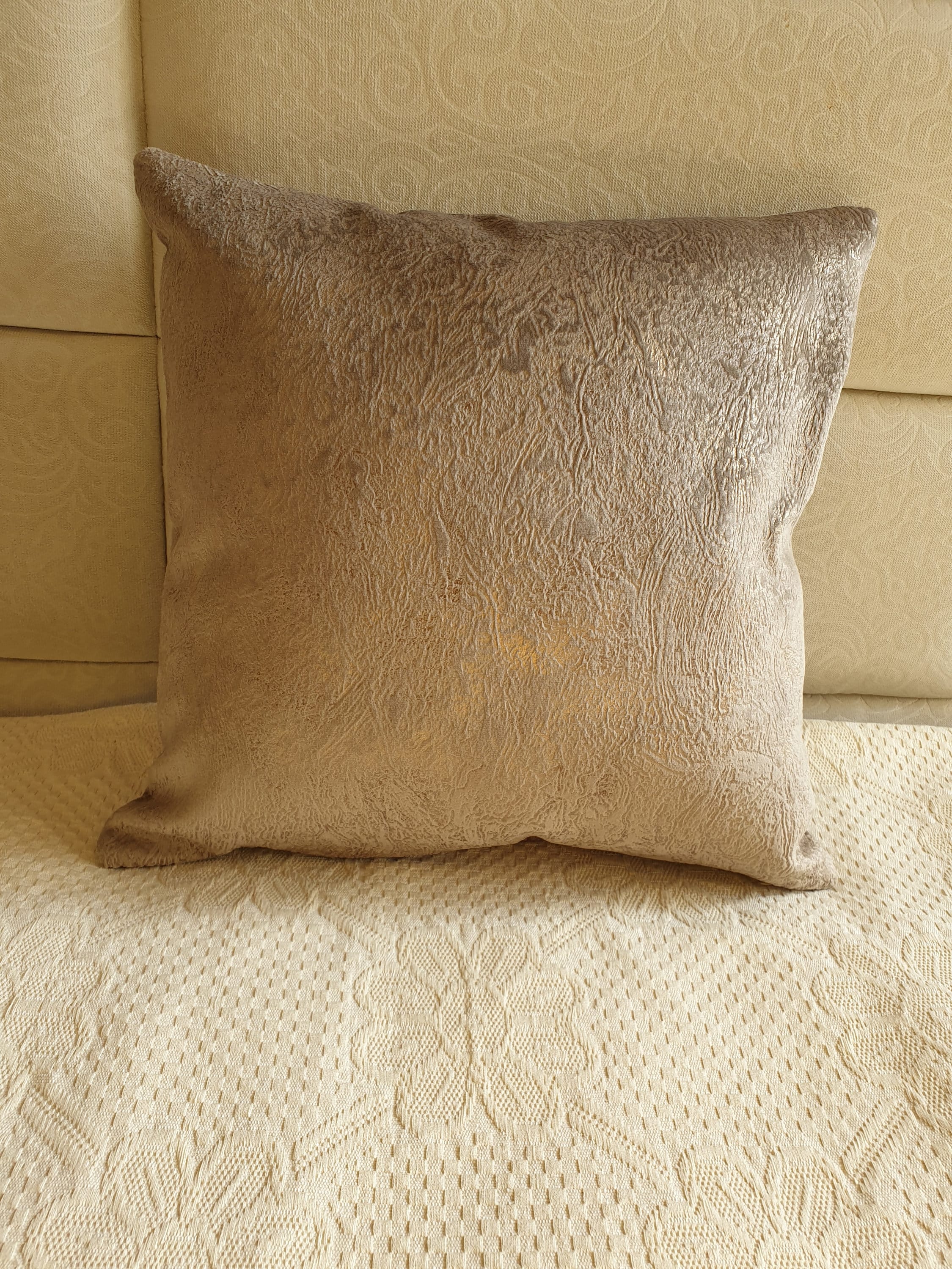 Brown Pillow Cover With Gold Texture Brown Pillow Case Brown Etsy