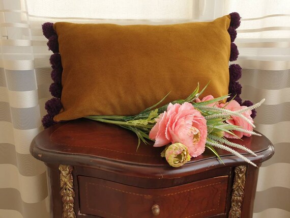 Pom Poms Cushion Yellow