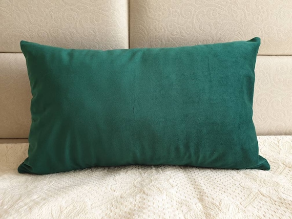 Emerald Green Pillow Cover Lumbar Pillow Cover Emerald Decorative Pillow