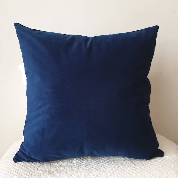 Navy Blue Pillow Covers Navy Blue Pillow Cases Blue Velvet Etsy