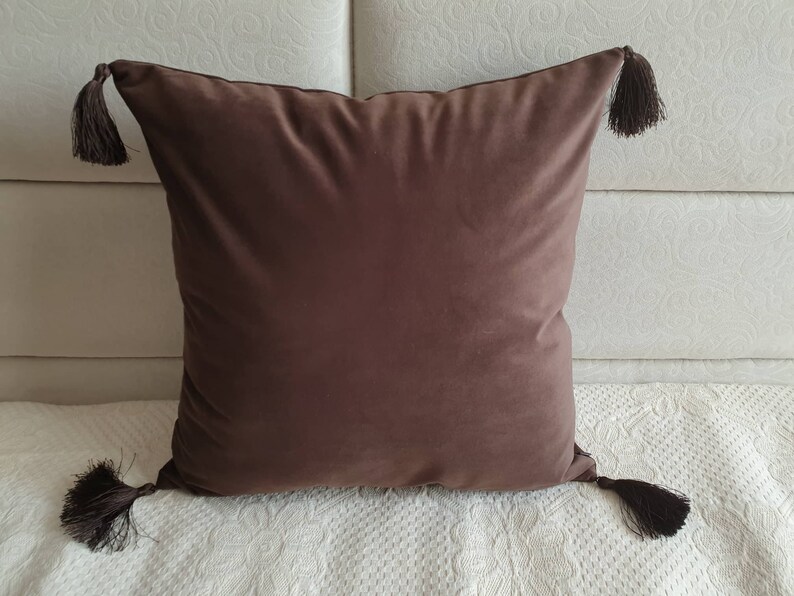 Brown Pillow Covers with Tassels Chocolate Pillow Cases Etsy