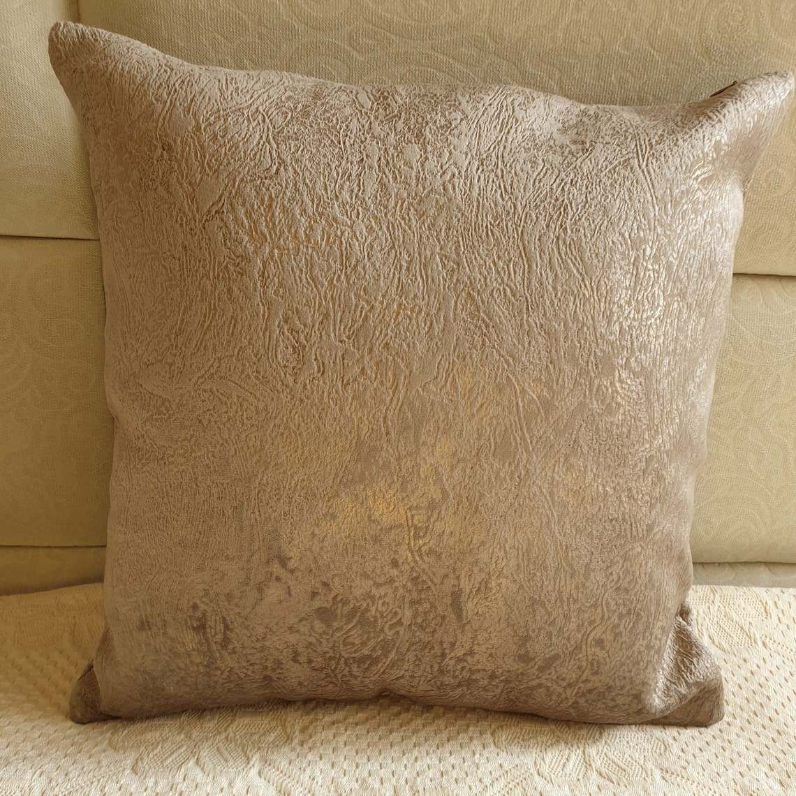 Brown Pillow Cover With Gold Texture Brown Pillow Case Brown Etsy