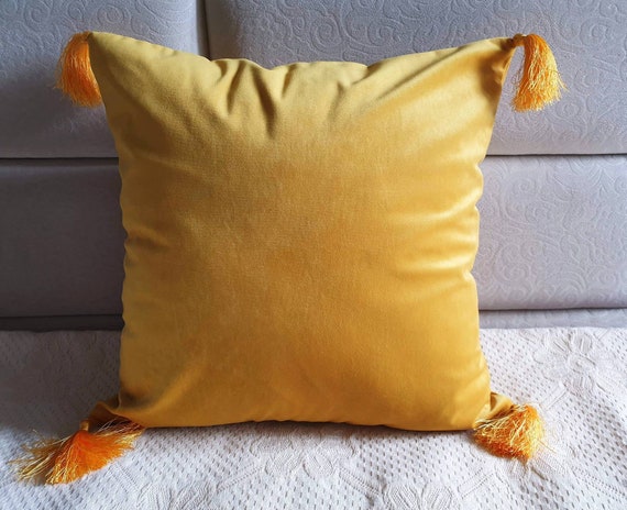 mustard throw pillow covers