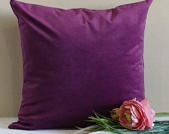 Purple Pillow Covers, Violet Pillow Cases, Velvet Pillows, Throw Pillow, Cushion Cover, Outdoor Pillow Cover, Accent Pillows, Couch Pillow