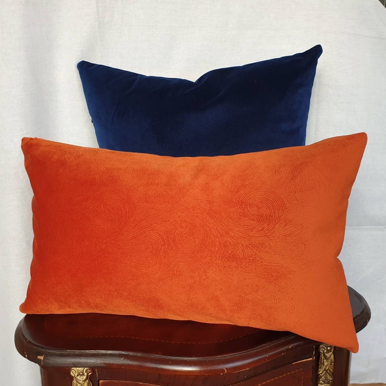 Orange Pillow Covers Orange Pillow Cases Velvet Pillows Etsy