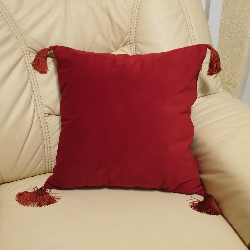 Luxury Red Pillow Covers Red Pillow Cases Red Velvet Etsy