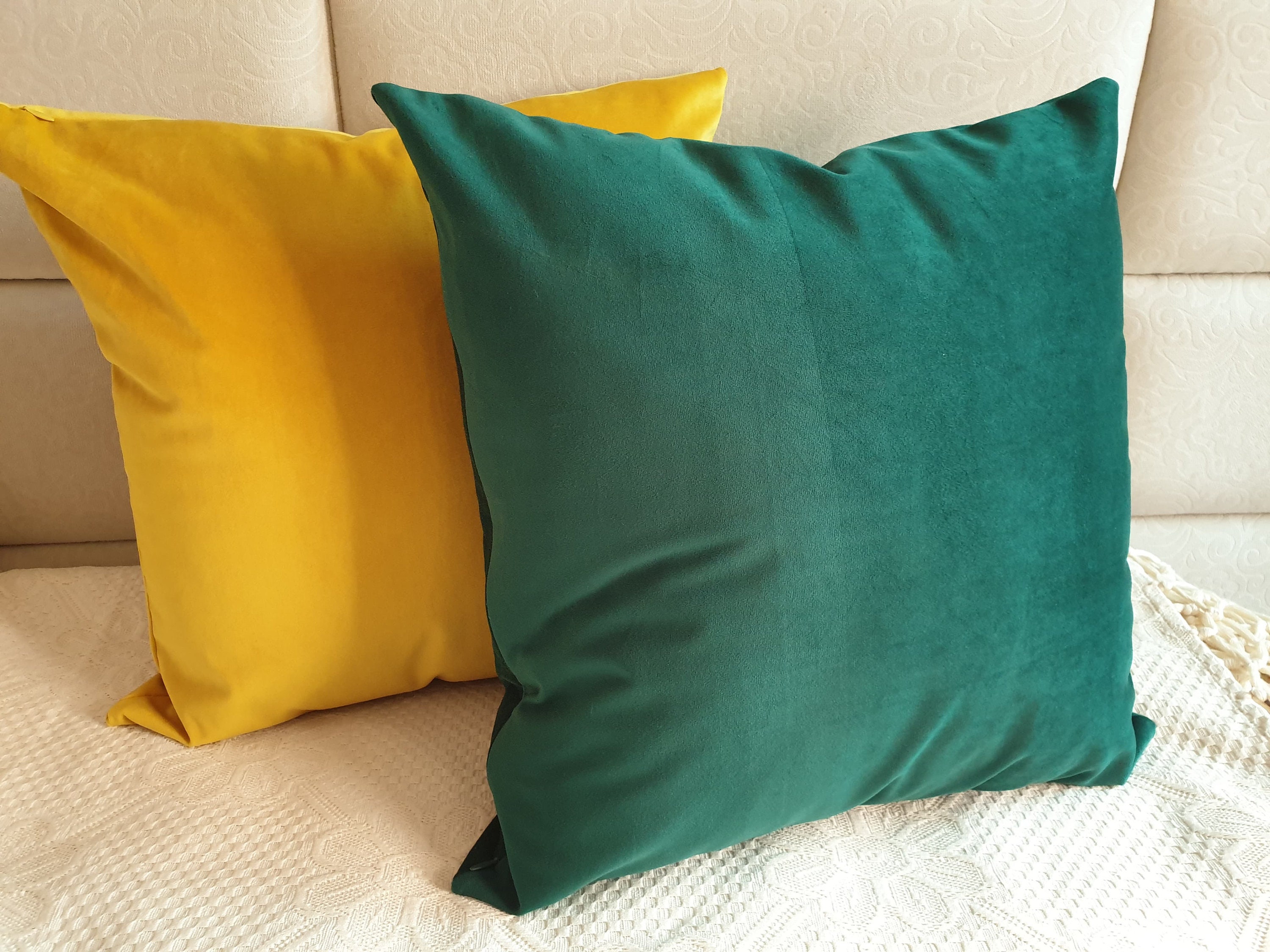 Emerald Green Pillow Cover Green Pillow Case Velvet Etsy