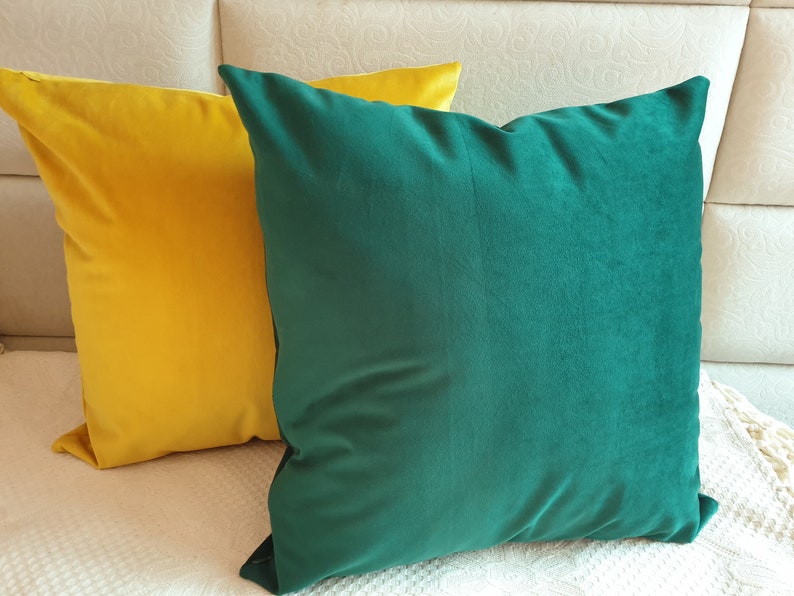 Emerald Green Pillow Cover Green Pillow Case Velvet Etsy