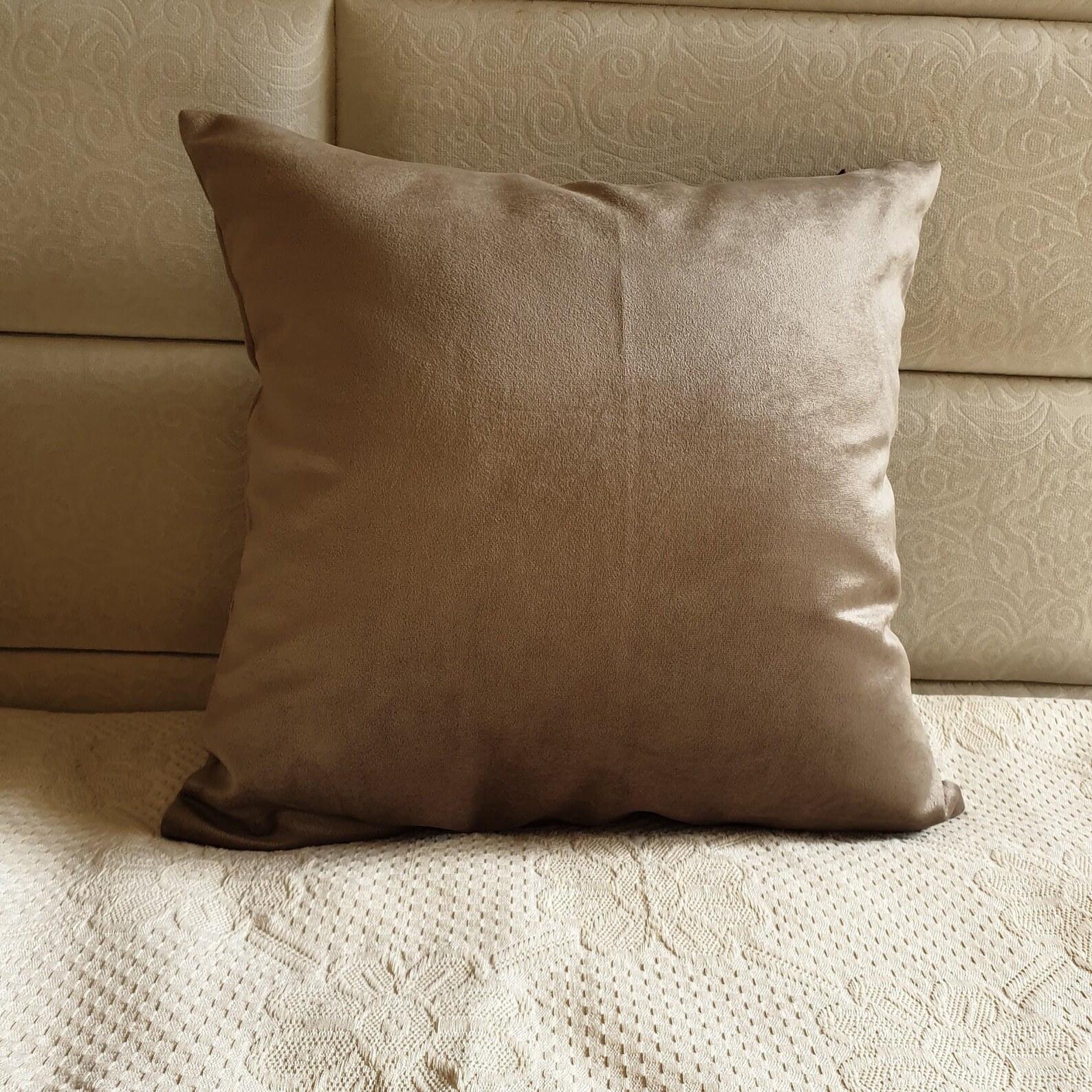 Taupe Velvet Pillow Cover Light Brown Pillow Case Velvet Etsy Canada