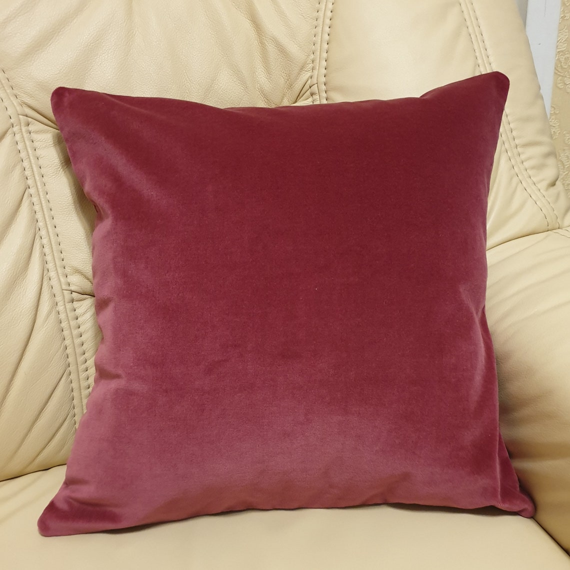 Dusty Pink Velvet Throw Pillow Rosewood Pillow Cover Rose Etsy