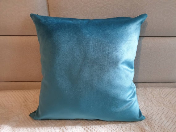 Blue Velvet Pillow Cover Blue Pillow Abstract Pillow Covers Turquoise Blue