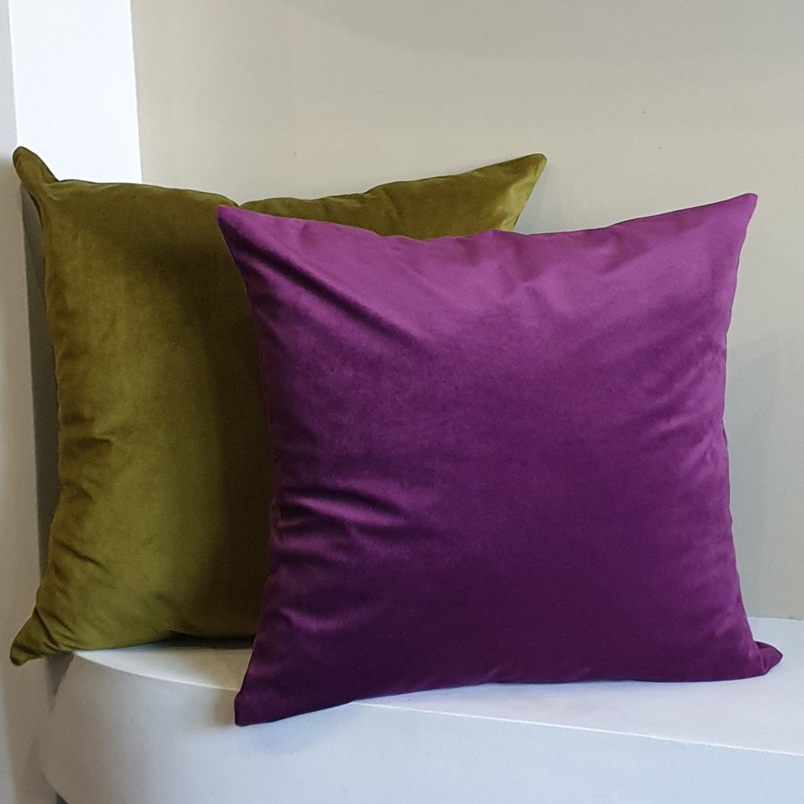 Purple Pillow Covers Violet Pillow Cases Velvet Pillows Etsy
