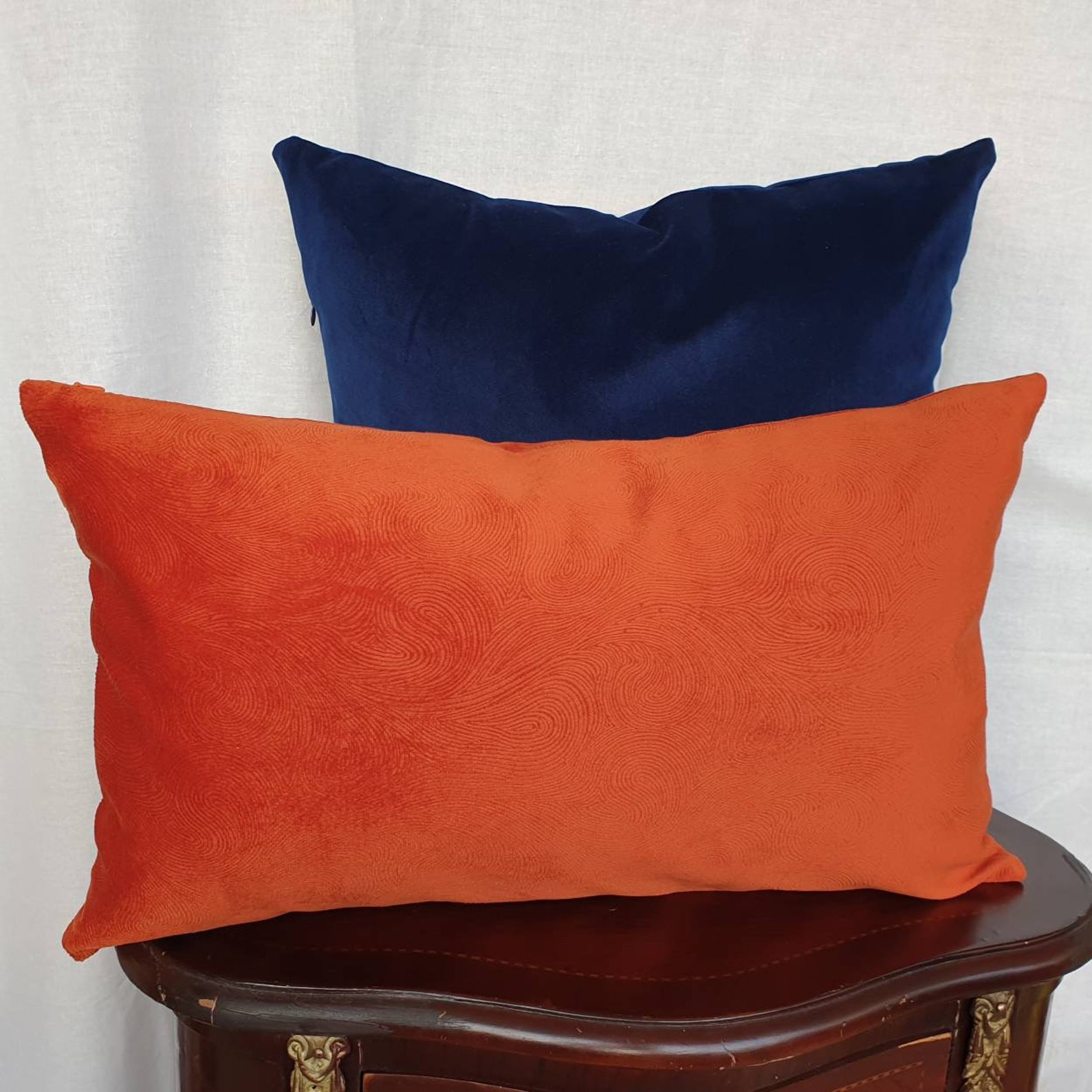 Orange Pillow Covers Orange Pillow Cases Velvet Pillows Etsy