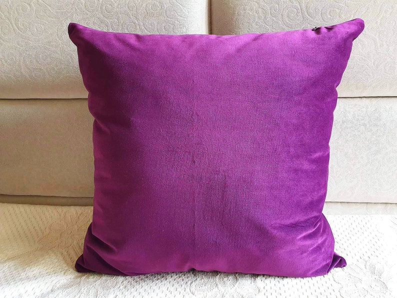 Purple Pillow Covers Violet Pillow Cases Velvet Pillows Etsy