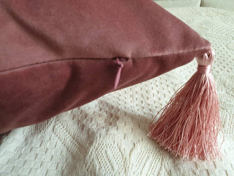 Blush Pillow Covers With Tassels Blush Pillow Cases Rose Etsy