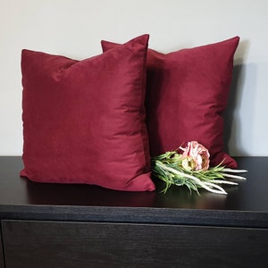 Burgundy Velvet Pillow Covers, Red Pillow Cases, Red Velvet Pillows, Easter Pillow Cover, Red Sofa Pillows, Accent Pillows, Cushion Cover