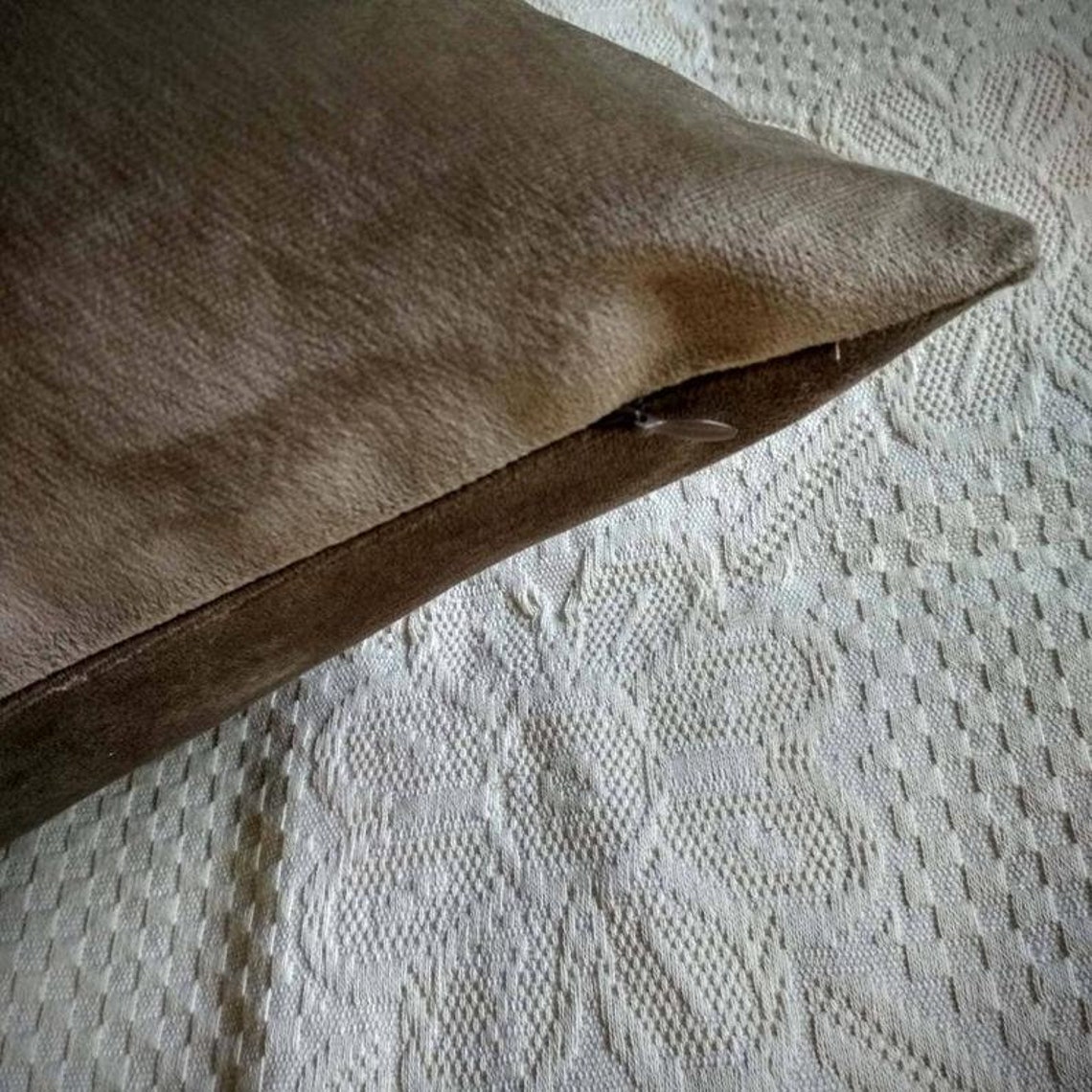 Taupe Velvet Pillow Cover Light Brown Pillow Case Velvet Etsy Canada